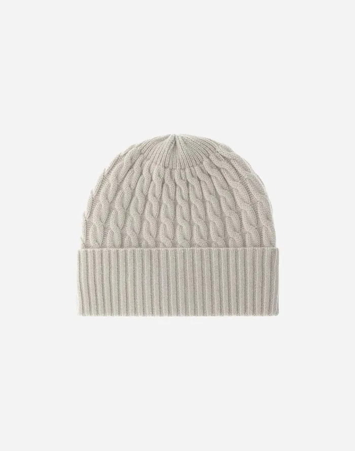 Herno BEANIE IN ETERNITY CASHMERE CABLE Chantilly Women Hats