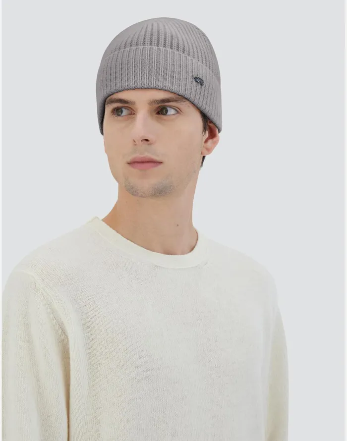 Herno BEANIE IN ETERNITY CASHMERE Grey Men Hats