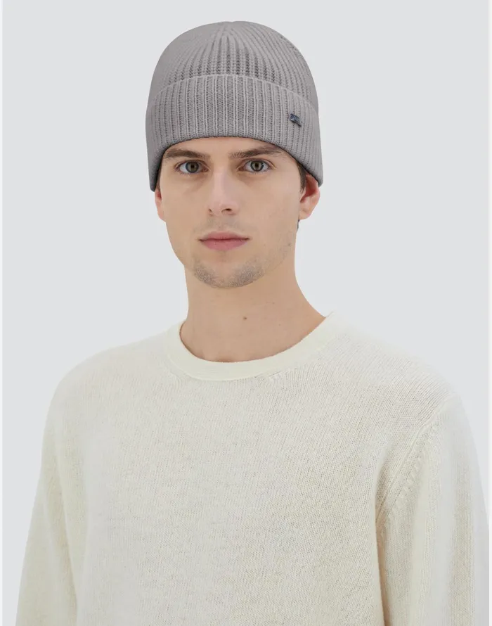Herno BEANIE IN ETERNITY CASHMERE Grey Men Hats