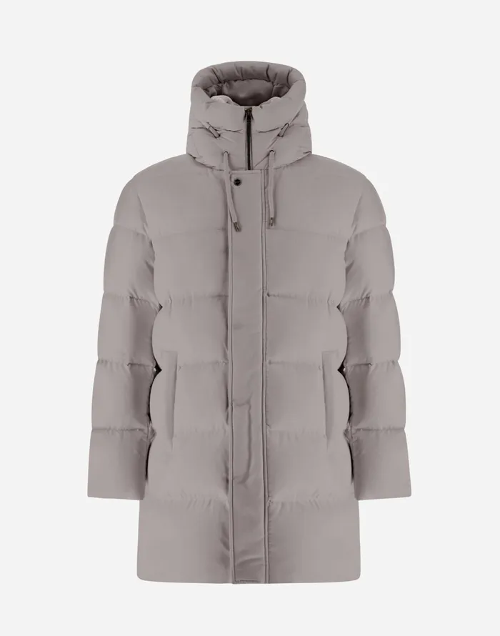 Herno BOMBER JACKET IN ARENDELLE AND FAUX FUR Dove Grey Men Bomber