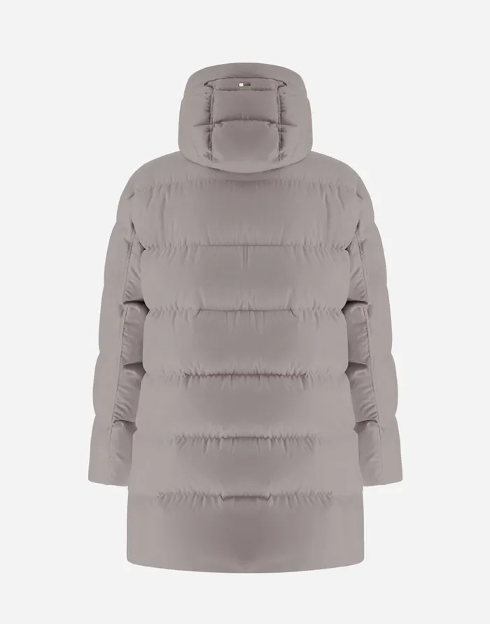 Herno BOMBER JACKET IN ARENDELLE AND FAUX FUR Dove Grey Men Bomber