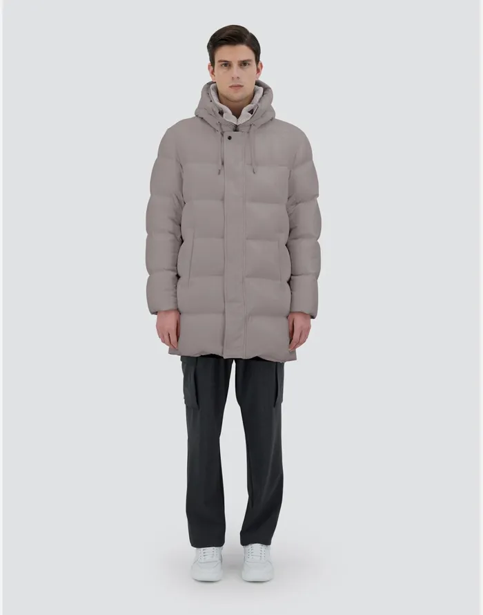 Herno BOMBER JACKET IN ARENDELLE AND FAUX FUR Dove Grey Men Bomber
