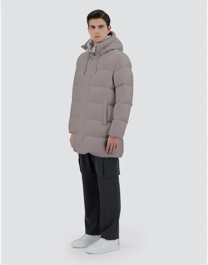 Herno BOMBER JACKET IN ARENDELLE AND FAUX FUR Dove Grey Men Bomber
