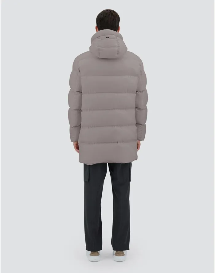 Herno BOMBER JACKET IN ARENDELLE AND FAUX FUR Dove Grey Men Bomber