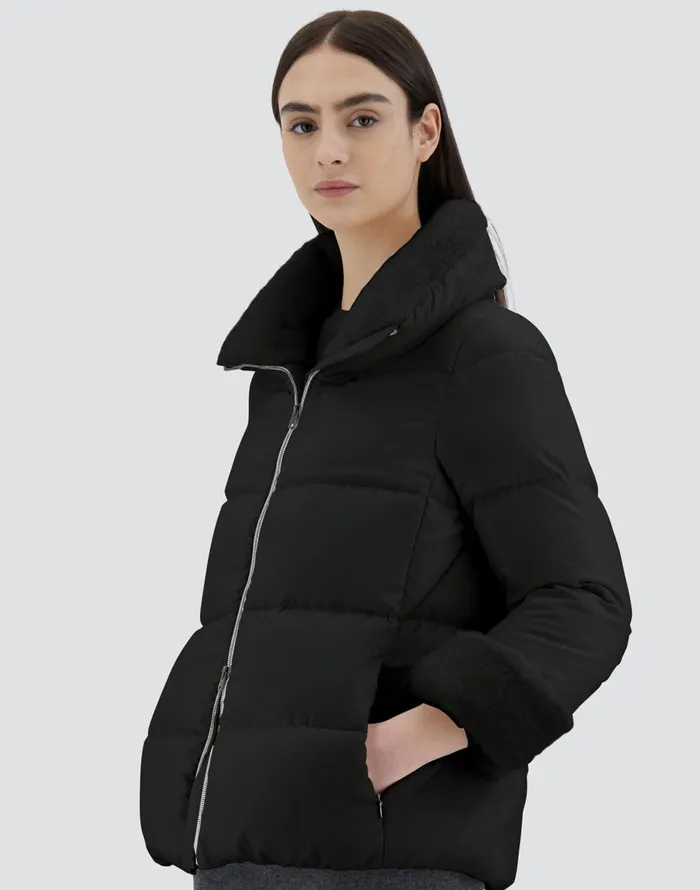 Herno CAPE IN ARENDELLE AND NEW LADY FAUX FUR Black Women Capes