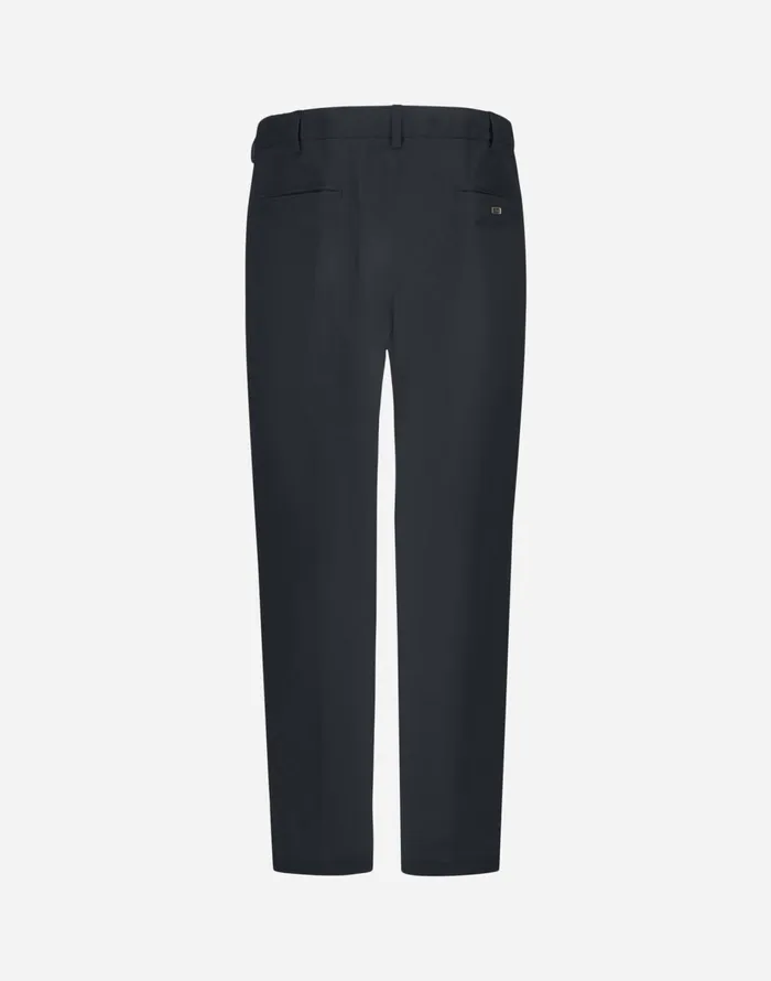 Herno COTTON FEEL TROUSERS WITH DRAWSTRING Blu Navy Men Trousers