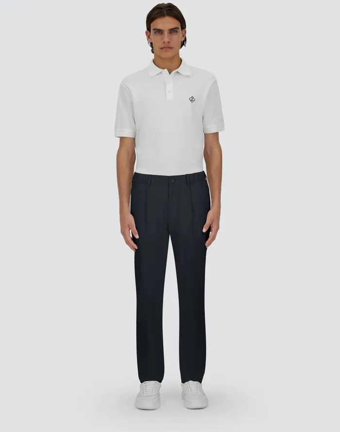 Herno COTTON FEEL TROUSERS WITH DRAWSTRING Blu Navy Men Trousers