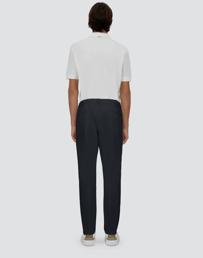 Herno COTTON FEEL TROUSERS WITH DRAWSTRING Blu Navy Men Trousers