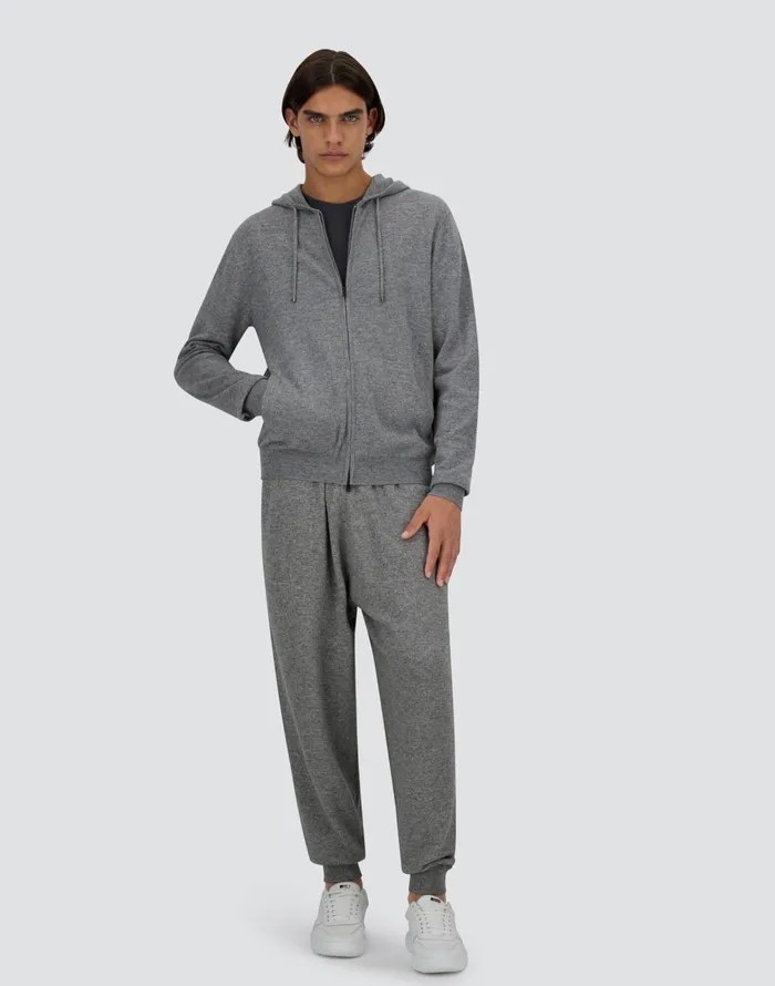 Herno IMMENSE WOOL CASHMERE SWEATSHIRT Grey Men Parka and Jackets