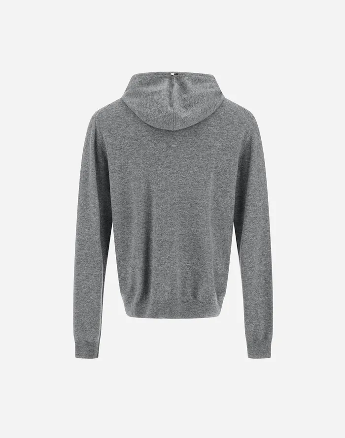 Herno IMMENSE WOOL CASHMERE SWEATSHIRT Grey Men Parka and Jackets