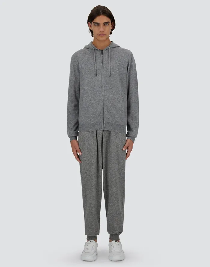 Herno IMMENSE WOOL CASHMERE SWEATSHIRT Grey Men Parka and Jackets