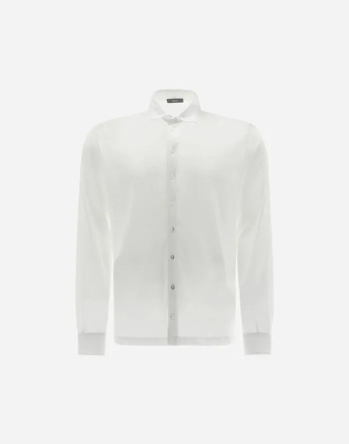 Herno JERSEY CREPE POLO SHIRT White Men Shirts