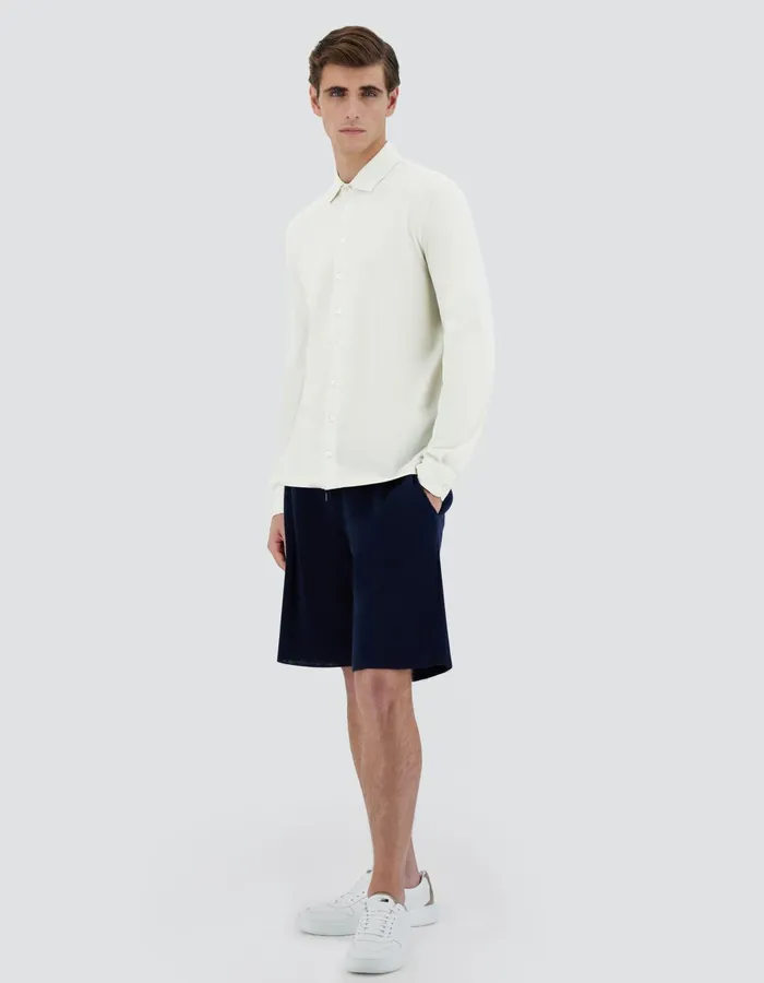 Herno JERSEY CREPE POLO SHIRT White Men Shirts