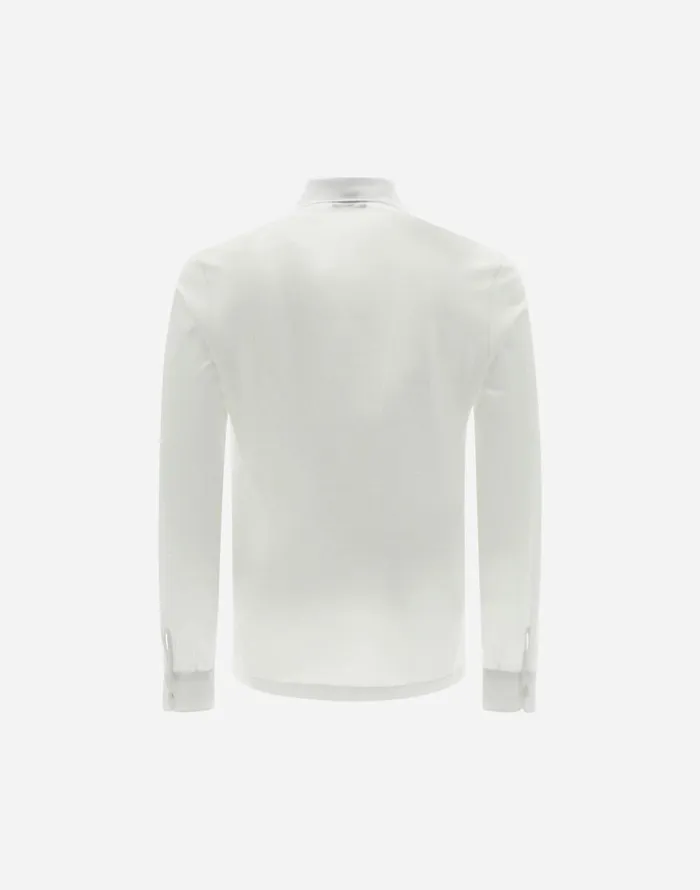 Herno JERSEY CREPE POLO SHIRT White Men Shirts