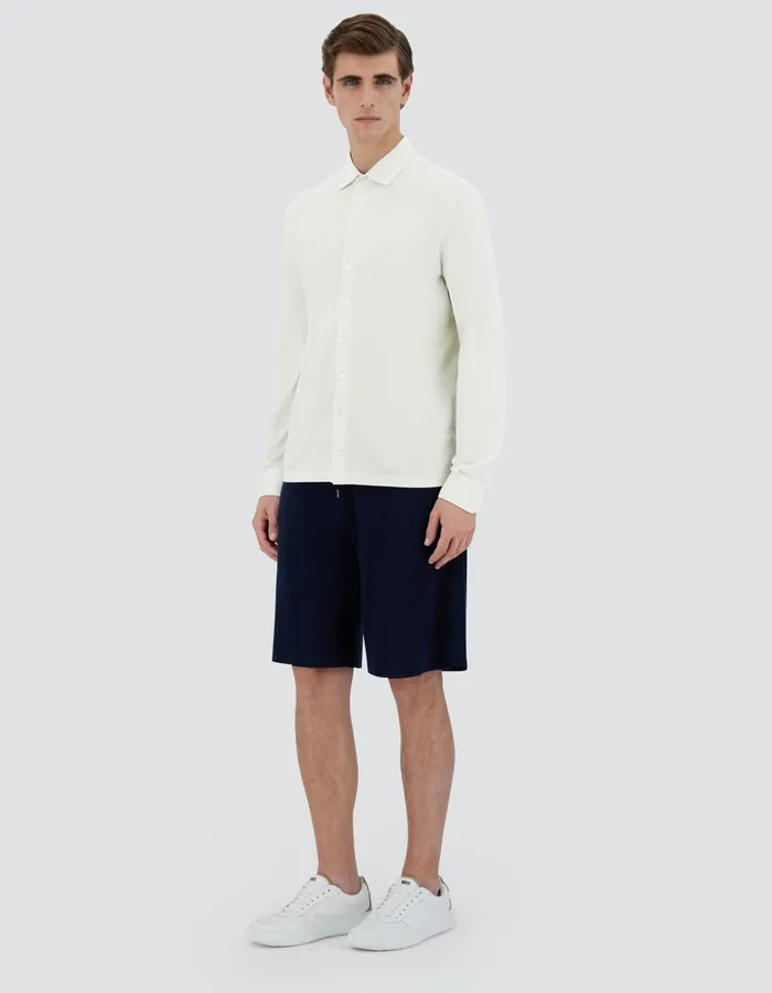 Herno JERSEY CREPE POLO SHIRT White Men Shirts