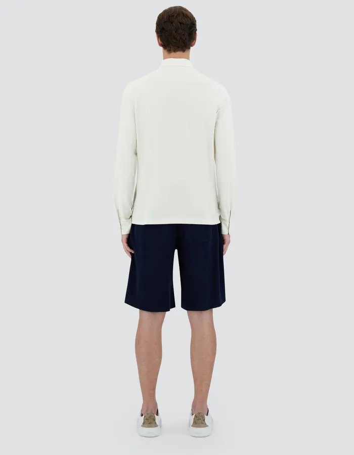 Herno JERSEY CREPE POLO SHIRT White Men Shirts