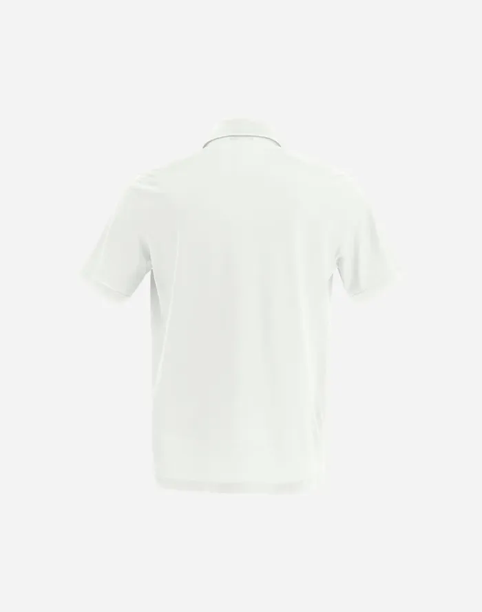 Herno JERSEY CREPE POLO SHIRT White Men Tshirts and Polo Shirts