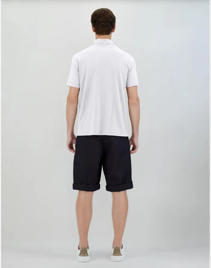 Herno JERSEY CREPE POLO SHIRT White Men Tshirts and Polo Shirts