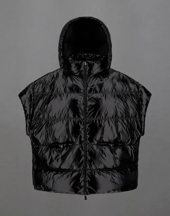Herno LAMINAR GILET IN 2L GLAZED RIPSTOP Black Women Laminar Down Jackets