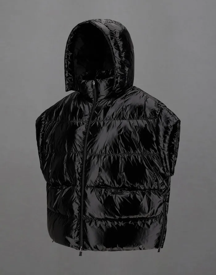 Herno LAMINAR GILET IN 2L GLAZED RIPSTOP Black Women Laminar Down Jackets