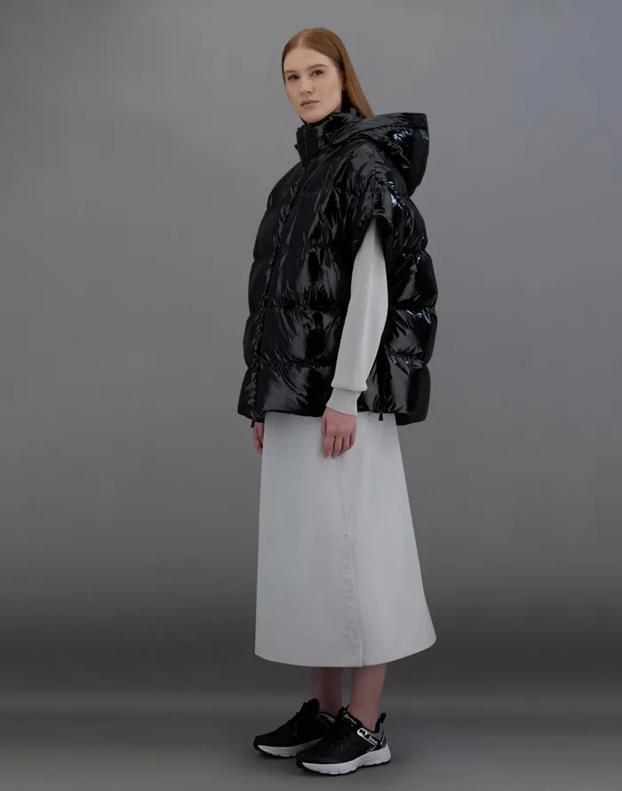 Herno LAMINAR GILET IN 2L GLAZED RIPSTOP Black Women Laminar Down Jackets