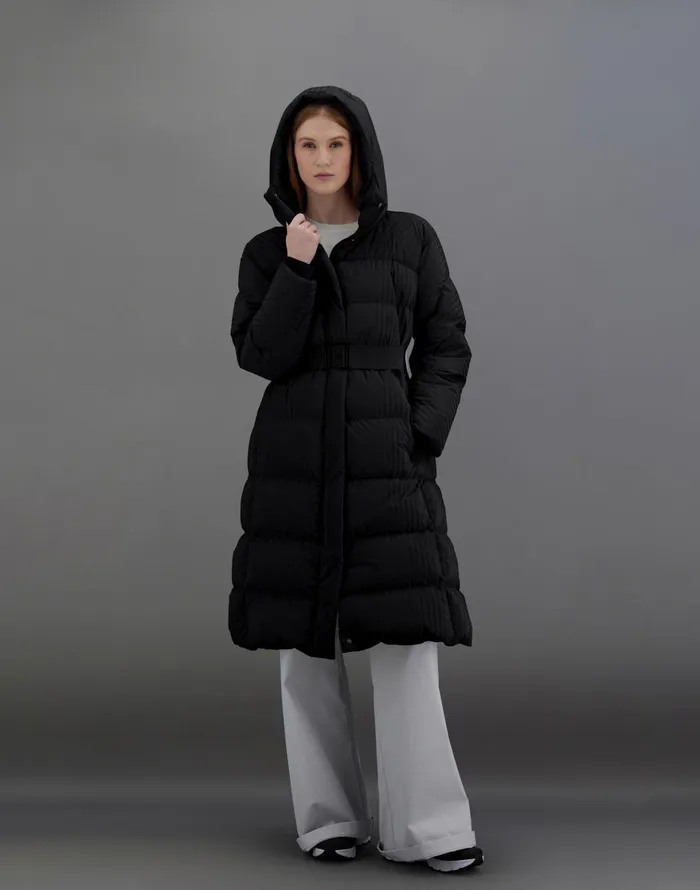 Herno LAMINAR JACKET IN TECH CORDUROY EFFECT Black Women Laminar Down Jackets