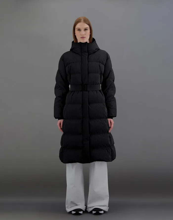 Herno LAMINAR JACKET IN TECH CORDUROY EFFECT Black Women Laminar Down Jackets