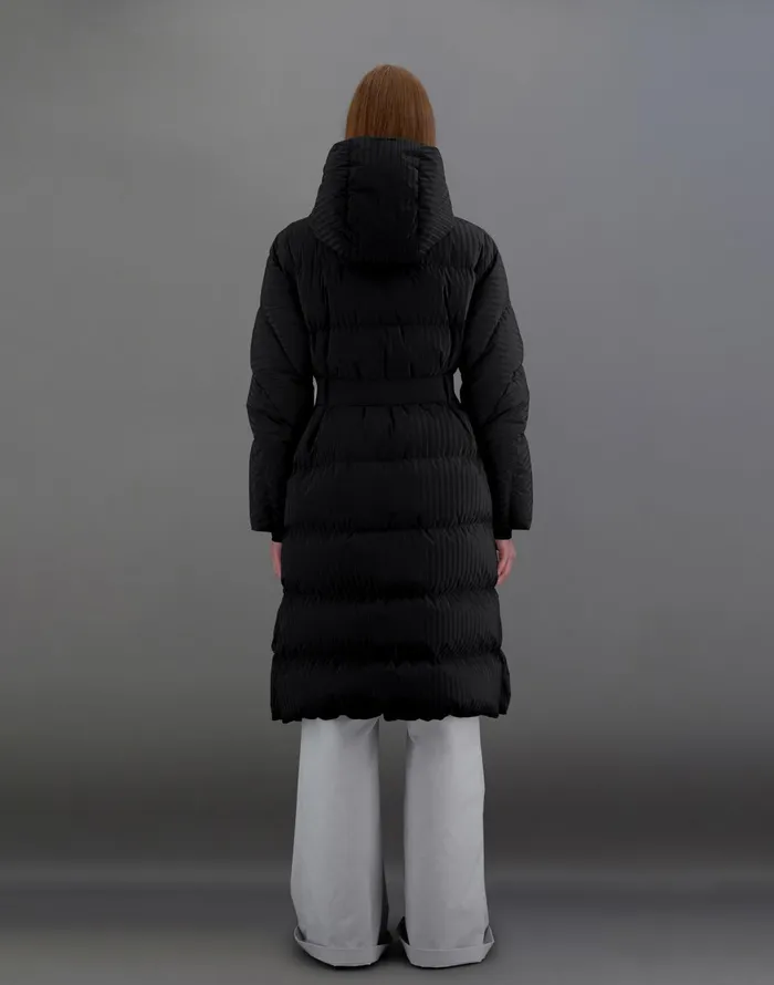 Herno LAMINAR JACKET IN TECH CORDUROY EFFECT Black Women Laminar Down Jackets