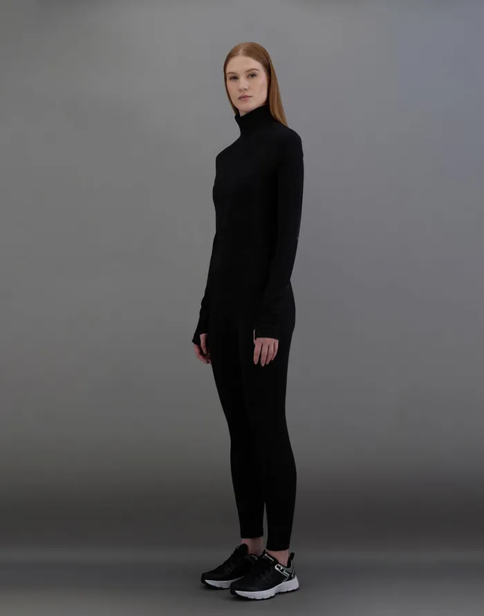 Herno LAMINAR TROUSERS IN WOOL TECH BASE LAYER Black Women Trousers