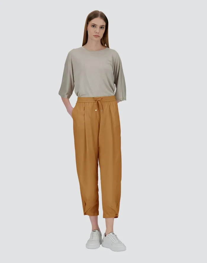 Herno LIGHT NYLON STRETCH TROUSERS Camel Women Trousers