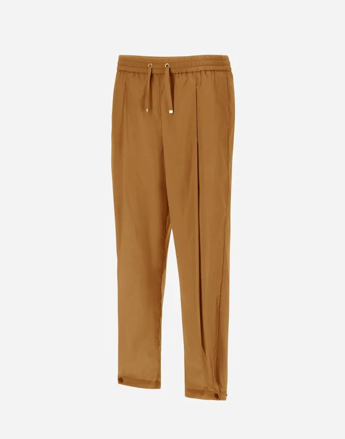 Herno LIGHT NYLON STRETCH TROUSERS Camel Women Trousers