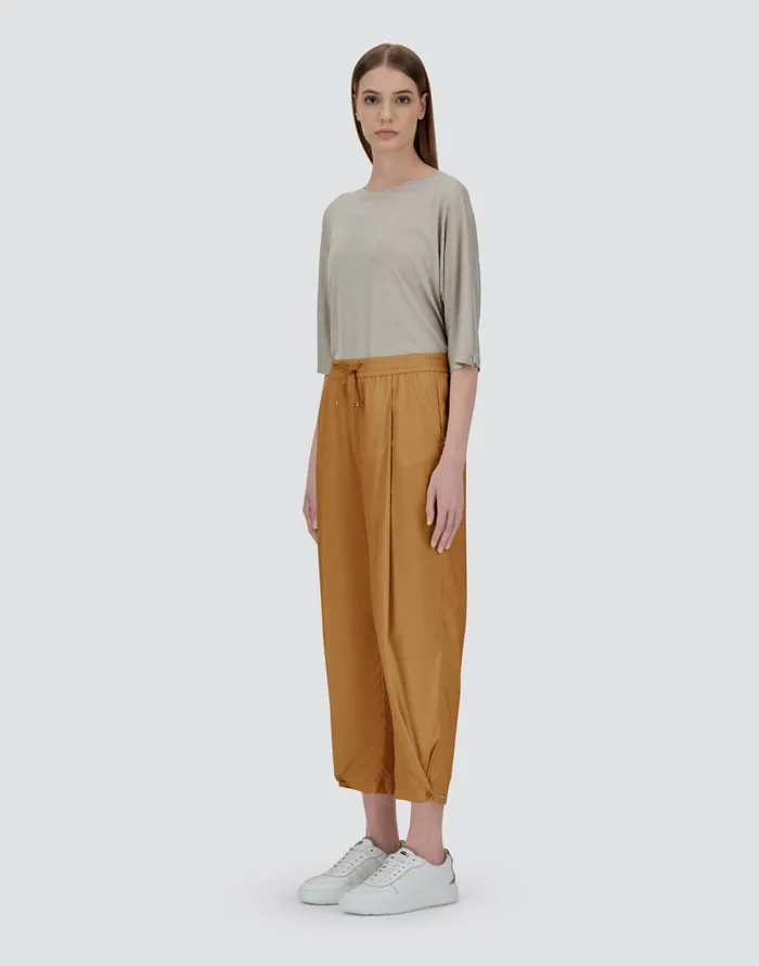 Herno LIGHT NYLON STRETCH TROUSERS Camel Women Trousers