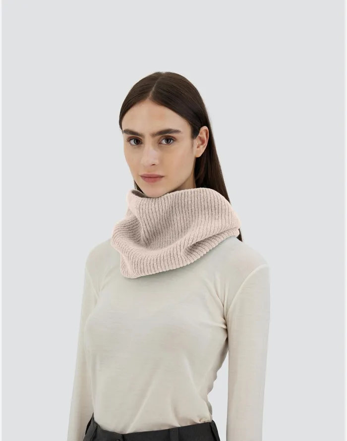 Herno NECK WARMER IN PLAINALPACA WOOL Chantilly Women Scarves