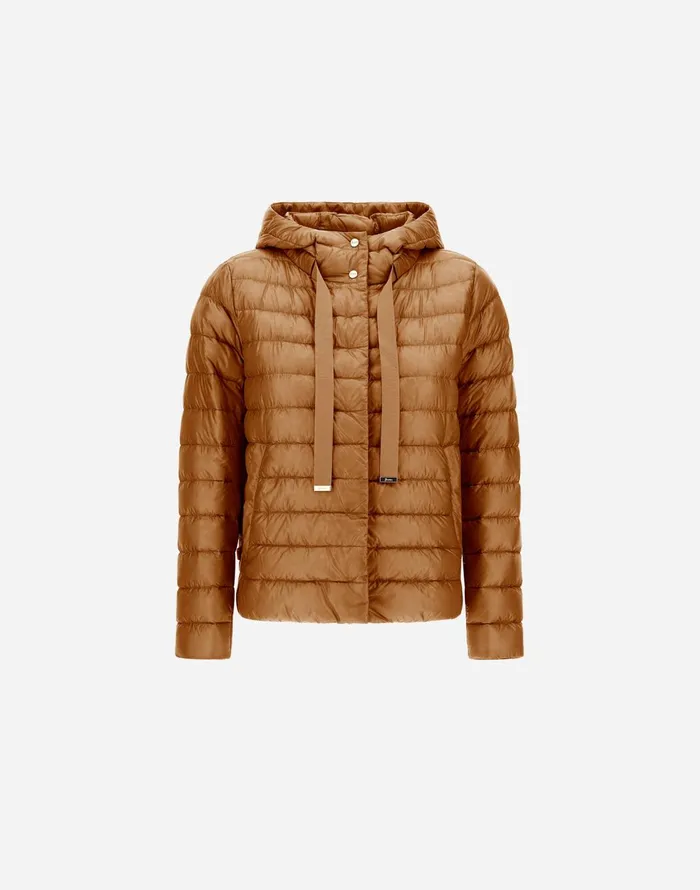 Herno NYLON ULTRALIGHT JACKET Camel Women Parka and Jackets