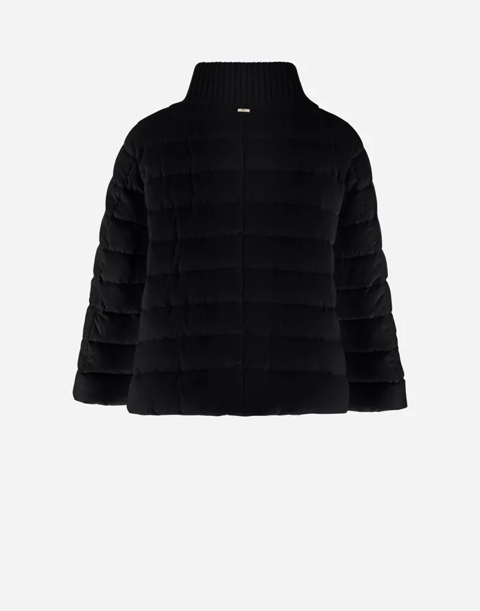 Herno RESORT CAPE IN DUSTY VELVET Black Women Capes