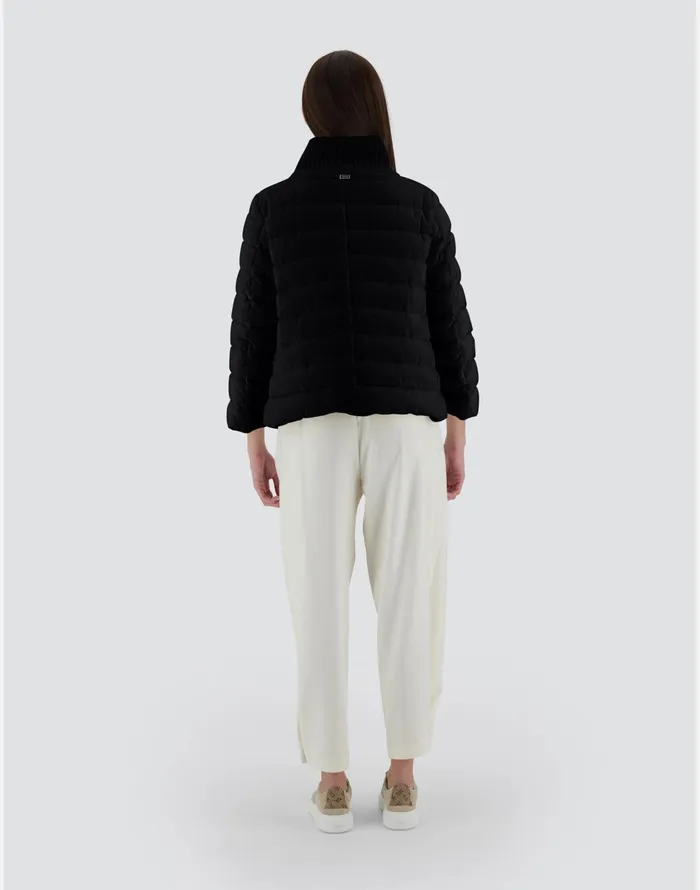 Herno RESORT CAPE IN DUSTY VELVET Black Women Capes
