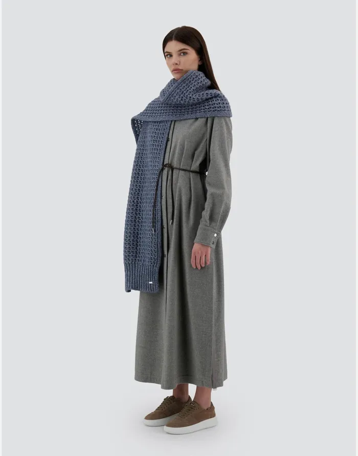 Herno RESORT SCARF IN NEVEGAL Air Force Blue Women Scarves