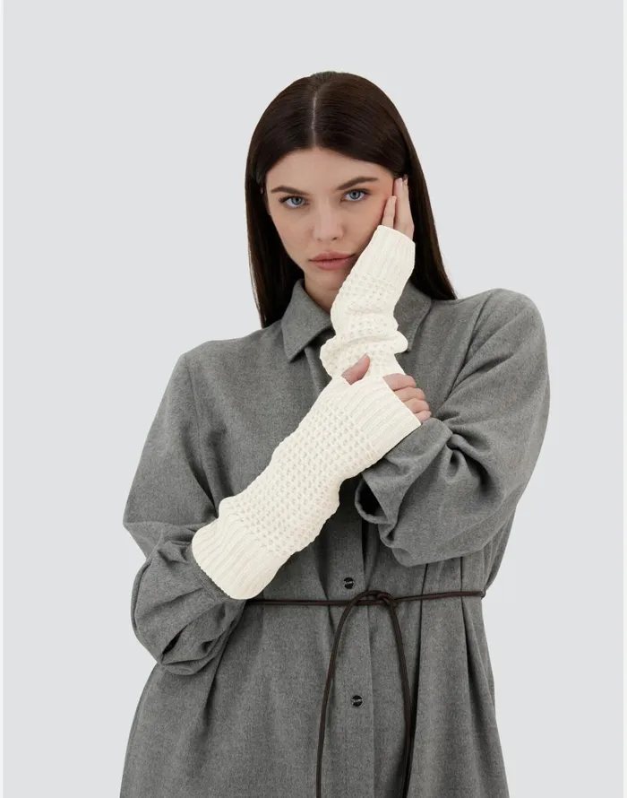 Herno RESORT SLEEVES IN INFINITY CUT OUT White Women Sleeves and Gloves