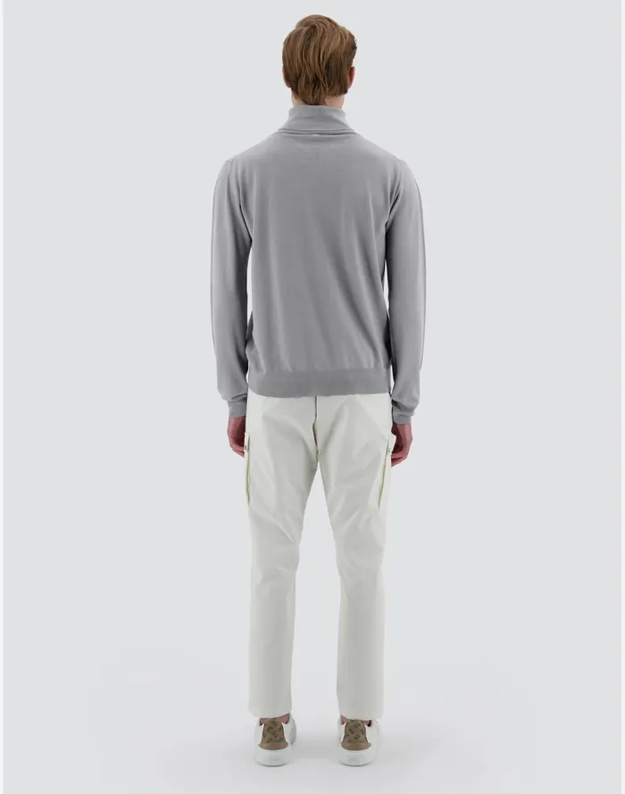 Herno RESORT SWEATER IN ENDLESS WOOL Light Grey Men Knitwear