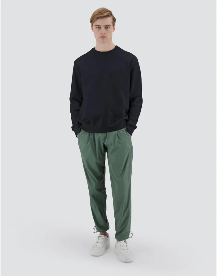 Herno RESORT SWEATSHIRT IN COTTON SWEATER Navy Blue Men Sweaters and Cardigan