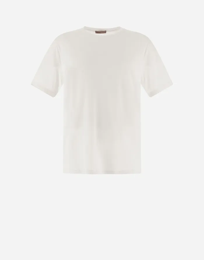 Herno RESORT TSHIRT IN BASIC COTTON White Men Tshirts and Polo Shirts