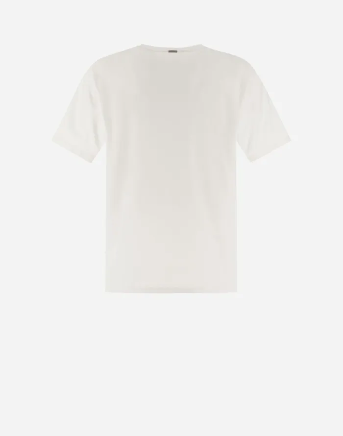 Herno RESORT TSHIRT IN BASIC COTTON White Men Tshirts and Polo Shirts