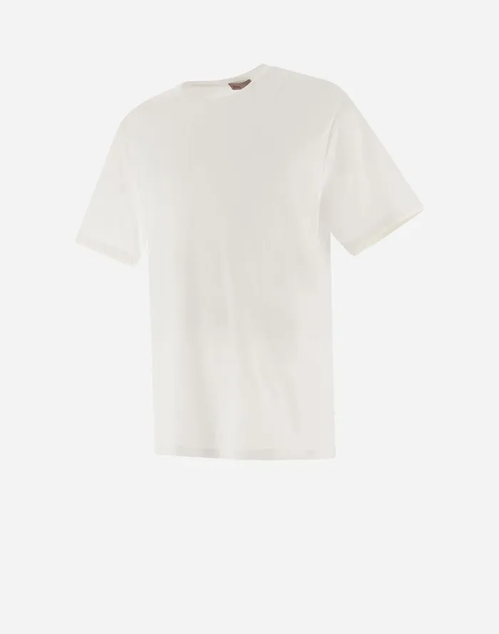 Herno RESORT TSHIRT IN BASIC COTTON White Men Tshirts and Polo Shirts