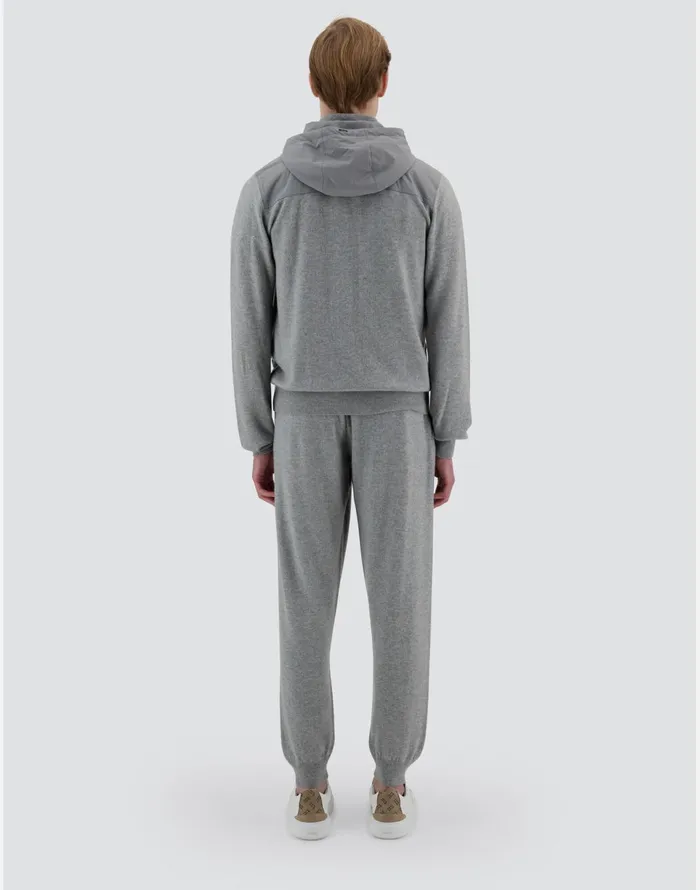 Herno RESORT TRACKSUIT IN ETERNITY CASHMERE and LIGHT NYLON STRETCH Putty Men Knitwear