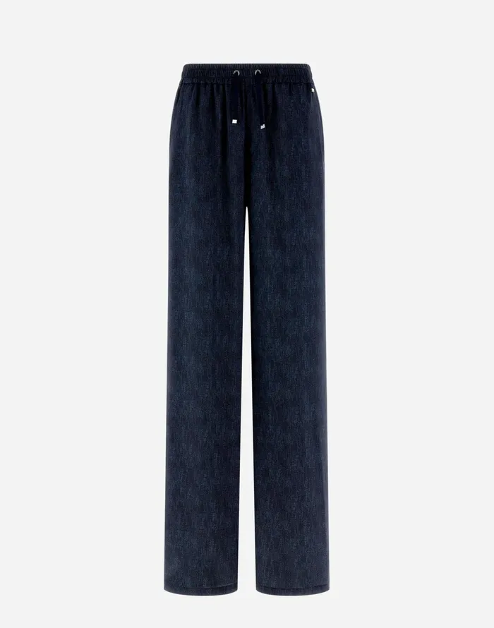 Herno RESORT TROUSERS IN DENIM PRINT Denim Women Trousers