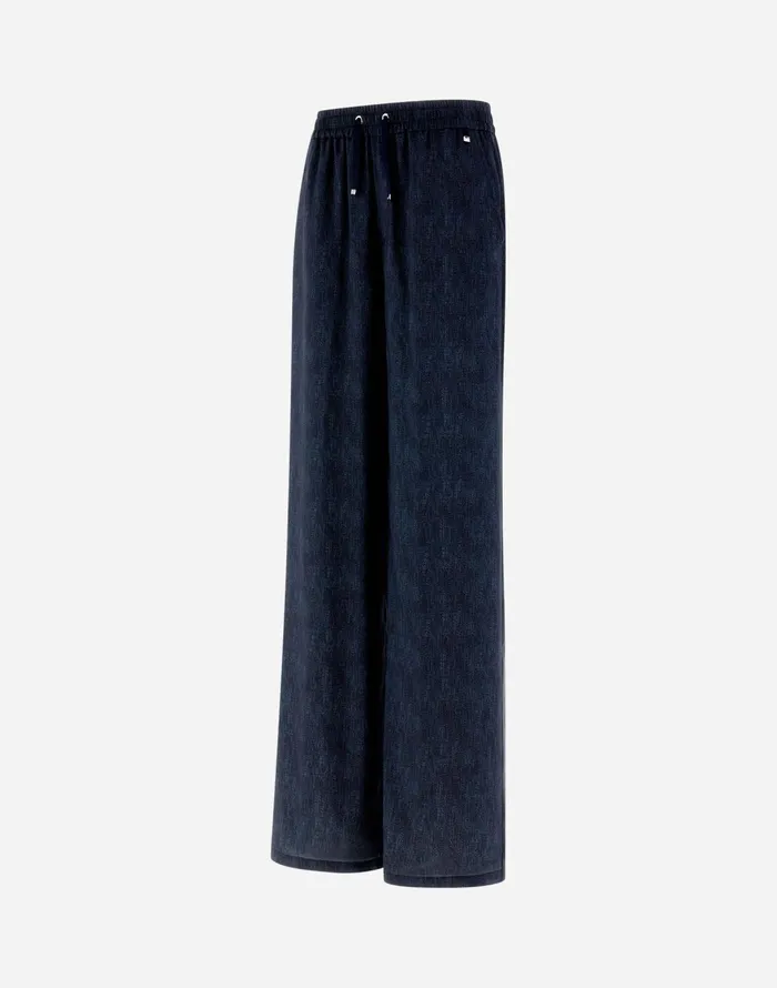 Herno RESORT TROUSERS IN DENIM PRINT Denim Women Trousers