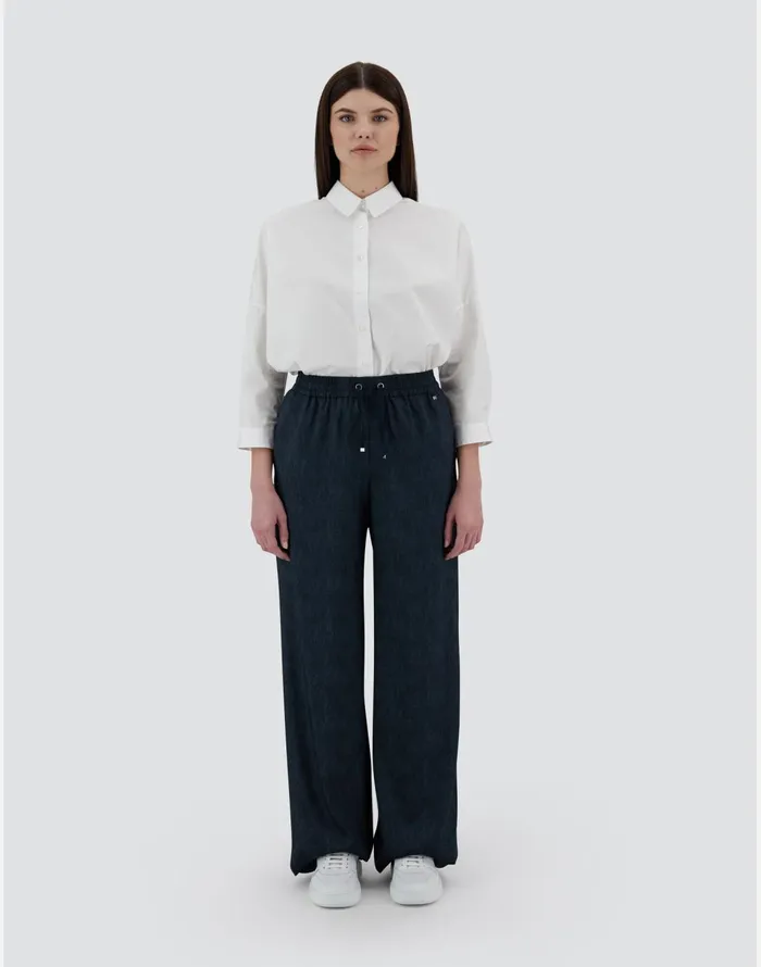 Herno RESORT TROUSERS IN DENIM PRINT Denim Women Trousers