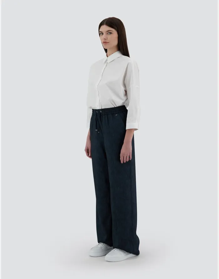 Herno RESORT TROUSERS IN DENIM PRINT Denim Women Trousers