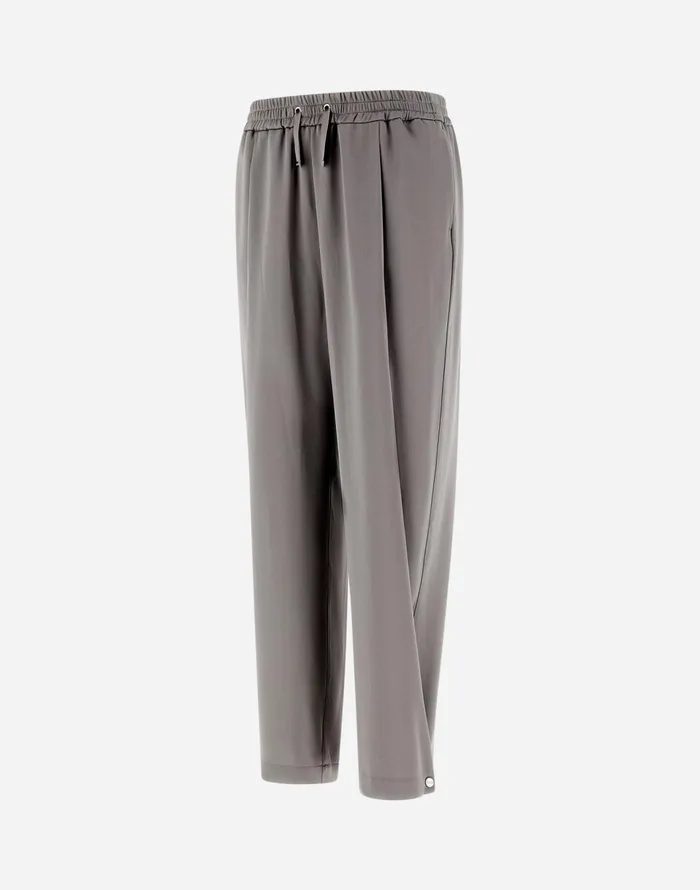 Herno RESORT TROUSERS IN SATIN EFFECT Light Grey Women Trousers