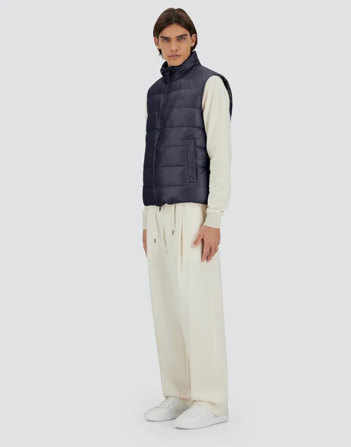 Herno SILK CASHMERE VEST Navy Blue Men Vests